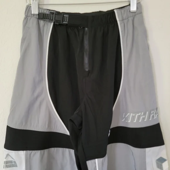 KITH Racing Collection Motion Track Pants Black Gray S.